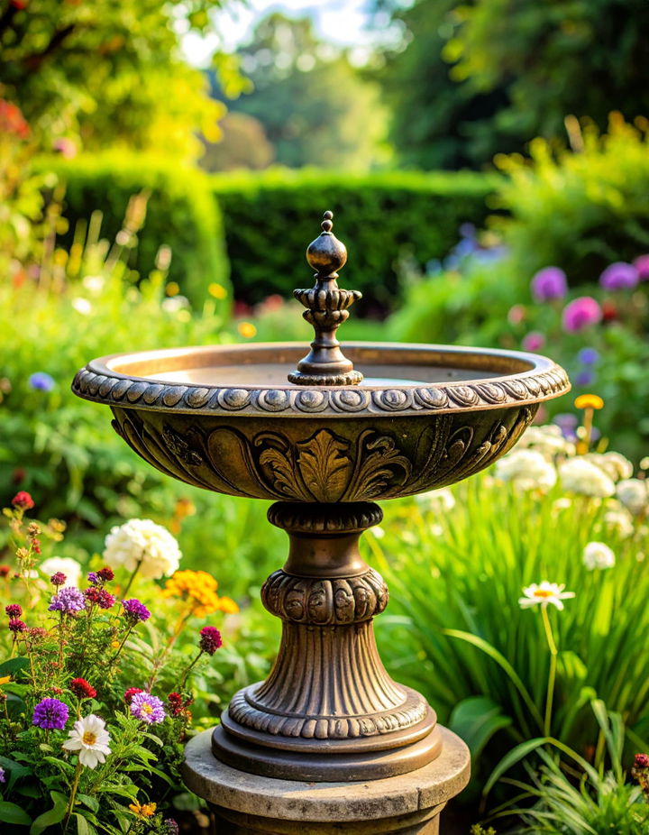 Vintage Birdbaths for Charm and Practicality Vintage Garden Ideas