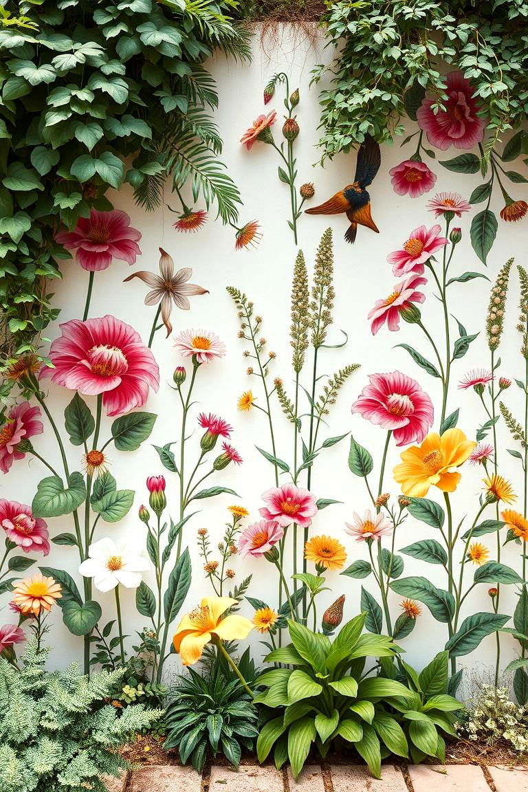 Vintage Botanical A Classic Touch of Elegance - 25 Garden Mural Ideas