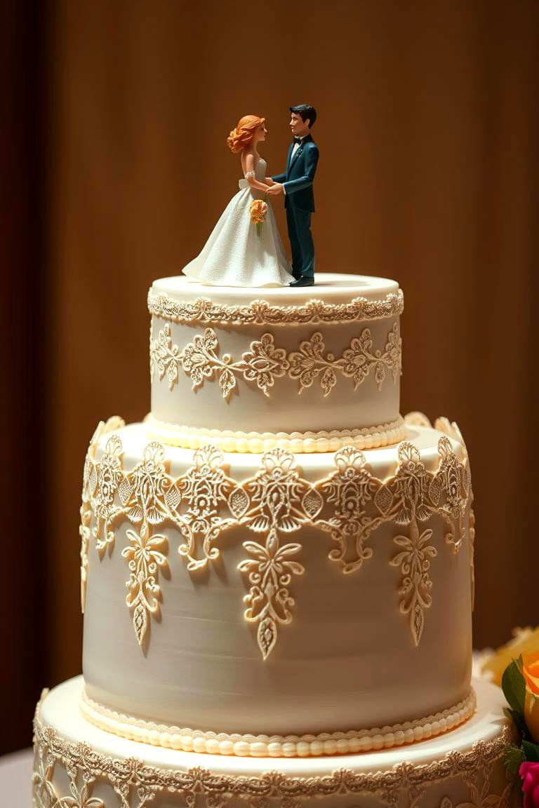 Vintage Cake Toppers for a Retro Feel - 25 Vintage Wedding Ideas