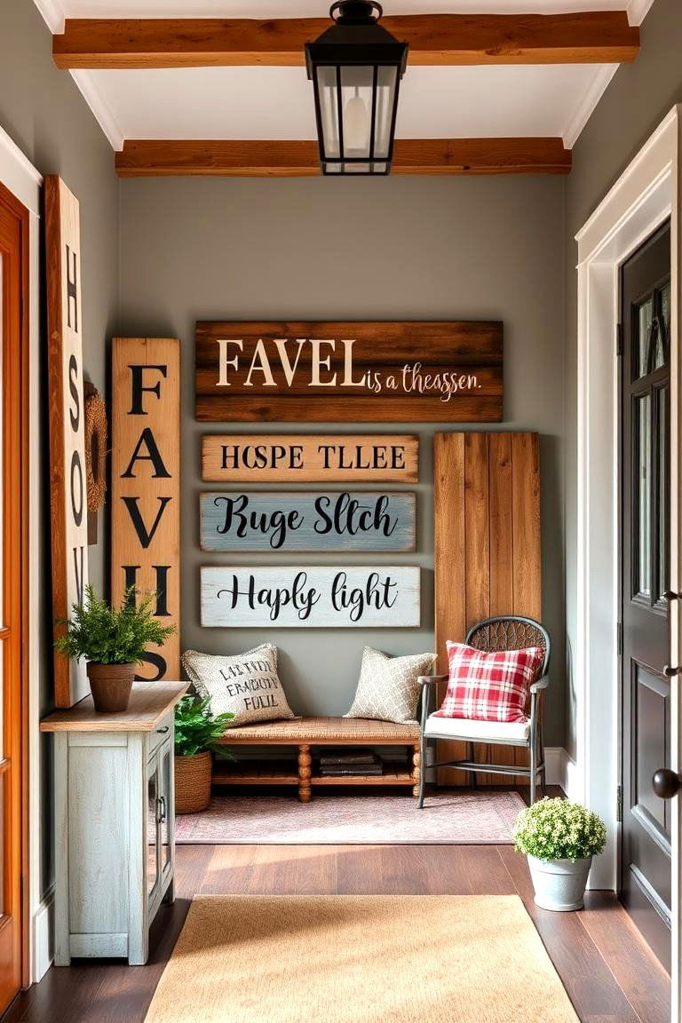 Vintage Farmhouse Signs - 25 Farmhouse Wall Decor Ideas