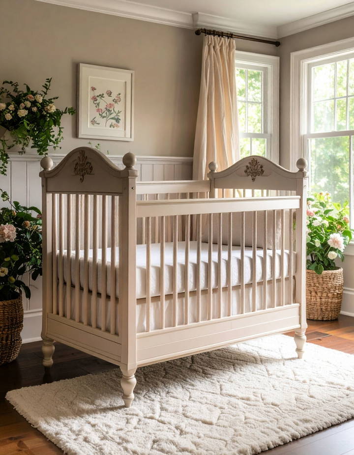 Antique Crib for a Timeless Touch - Vintage Nursery Ideas