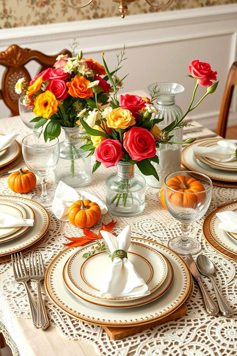 Vintage Inspired Elegance - 25 Thanksgiving Table Settings