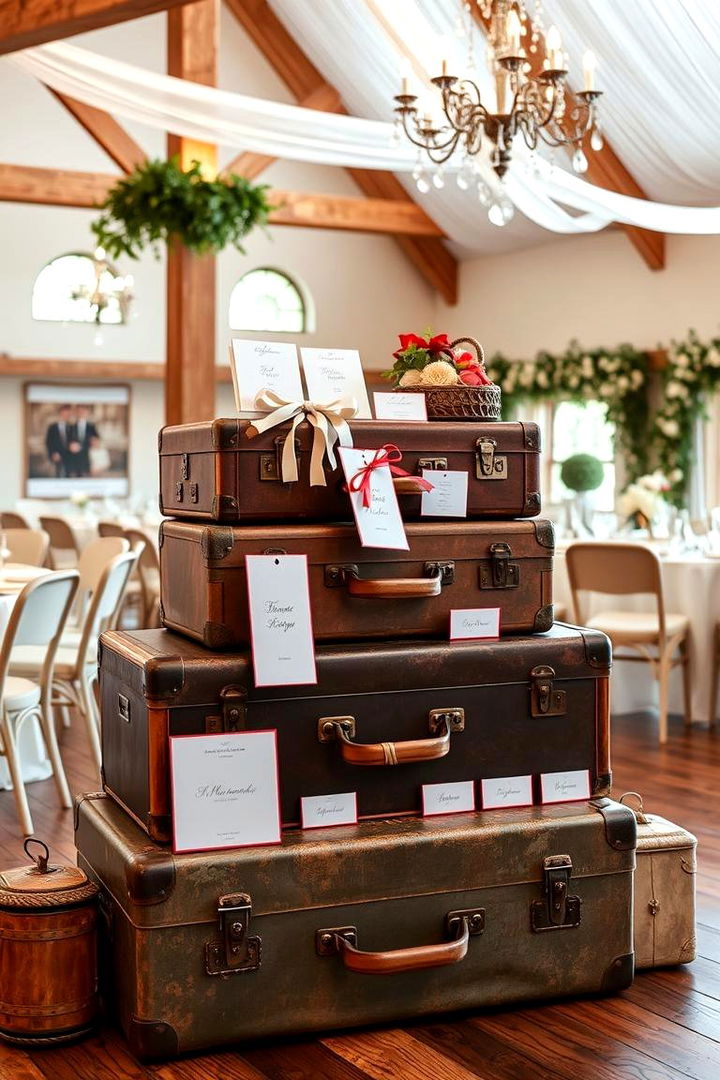 Vintage Suitcases for Wedding Decor - 25 Vintage Wedding Ideas