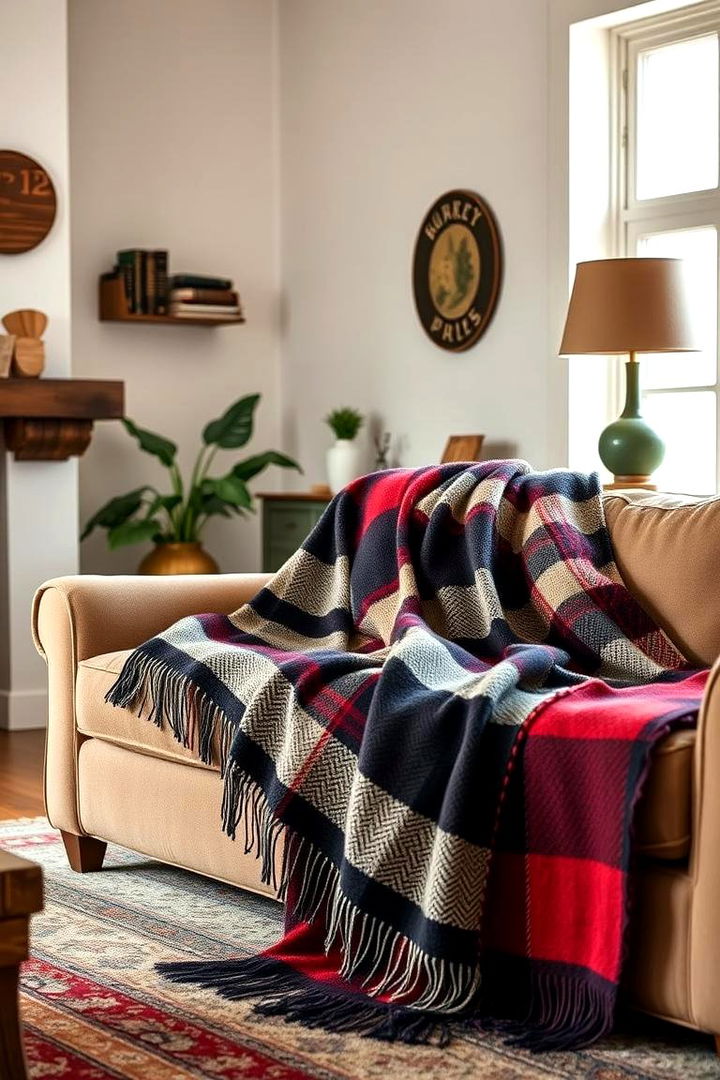 Vintage Throw Blankets - 25 Vintage Living Room Ideas
