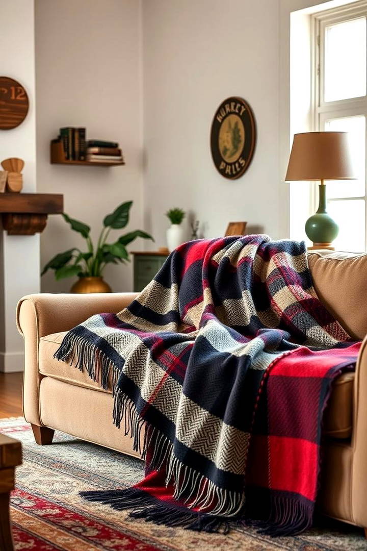 Vintage Throw Blankets - 25 Vintage Living Room Ideas