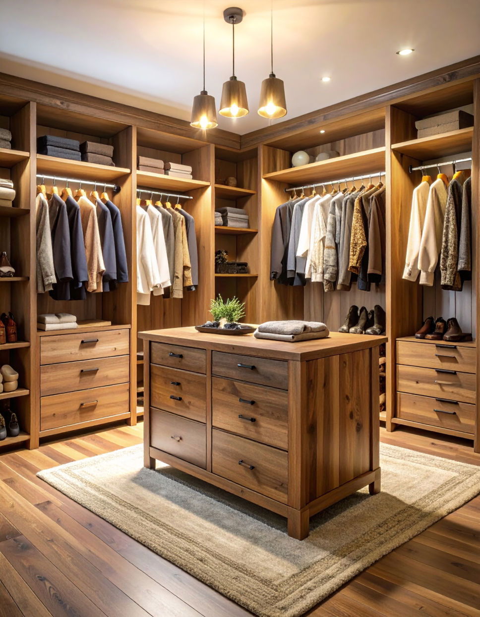 Vintage Wooden Closet Island