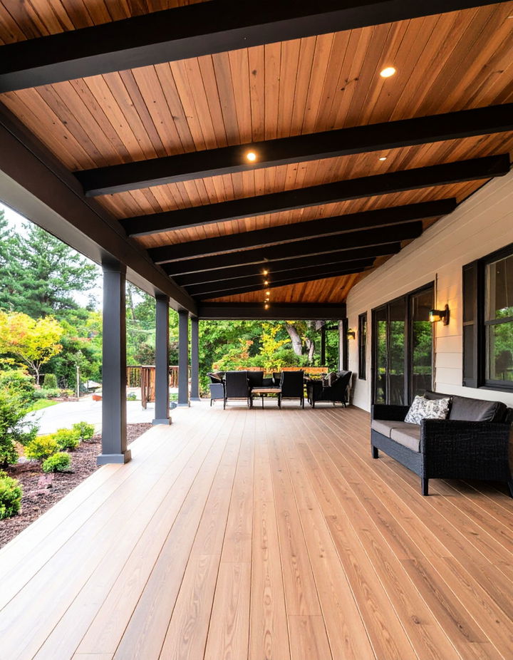 Vinyl Planks for Easy Installation and Maintenance Vinyl Porch Ceiling Ideas