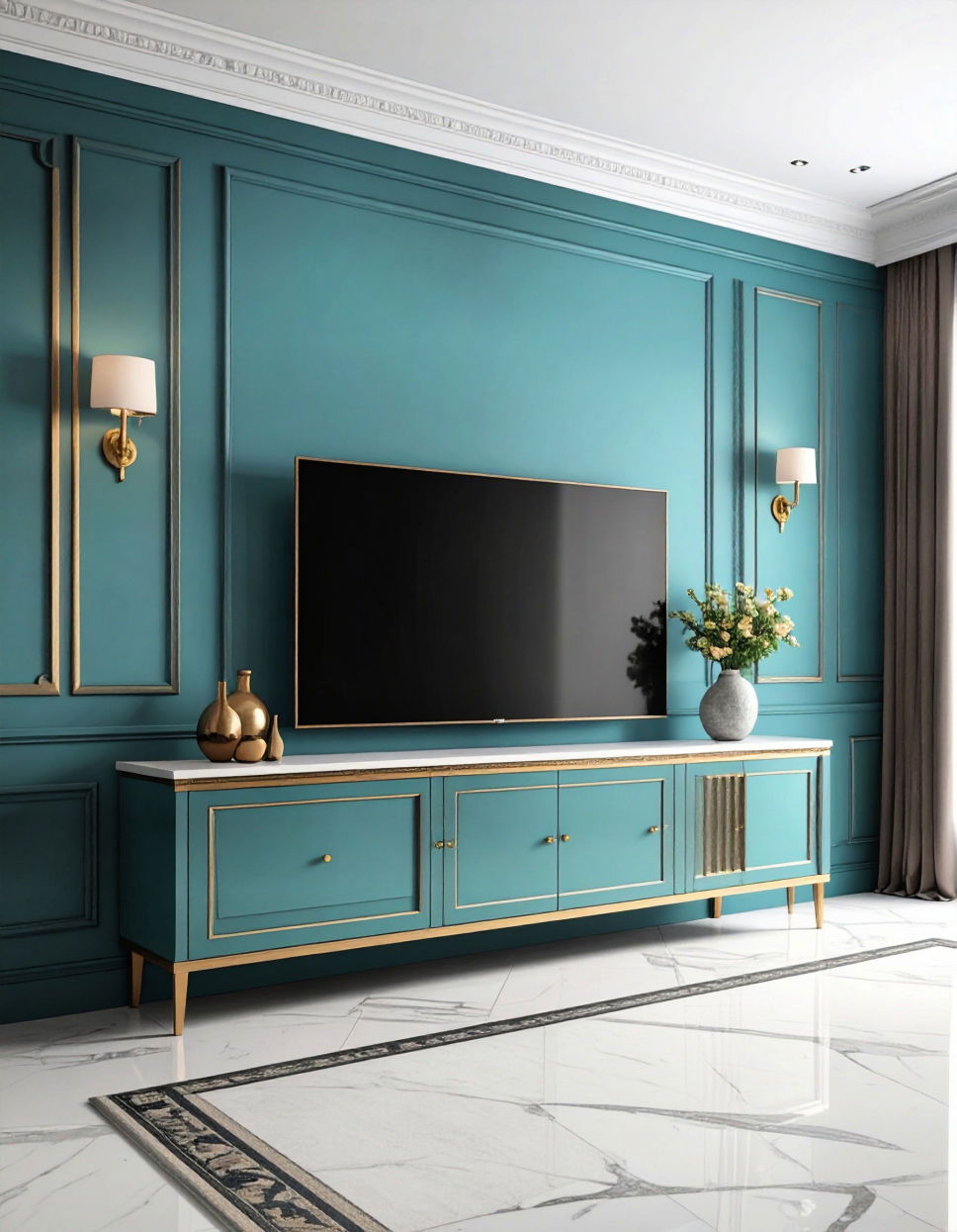 Wainscoting for Traditional Charm with a Modern Twist Tv Accent Wall Ideas