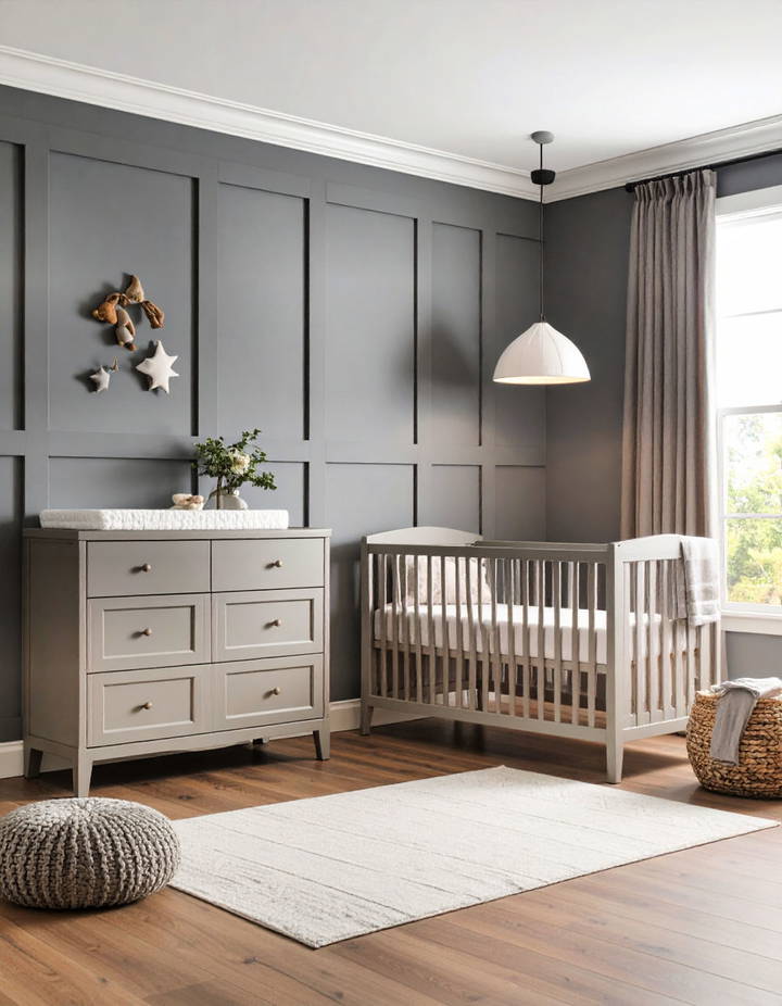Wainscoting with a Matching Changing Table Design Wainscoting Nursery Ideas