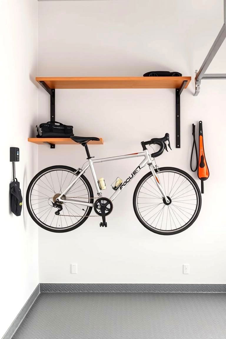 Wall Mounted Bike Shelf - 25 Garage Bike Storage Ideas
