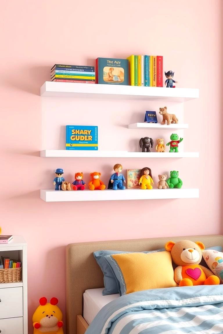 Wall Mounted Shelves - 25 Toy Storage Ideas