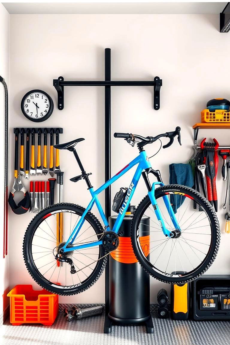 Wall Mounted Vertical Bike Rack - 25 Garage Bike Storage Ideas