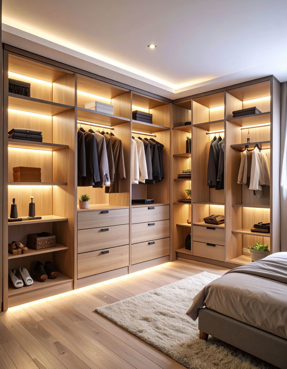 Wardrobe with Built In Lighting