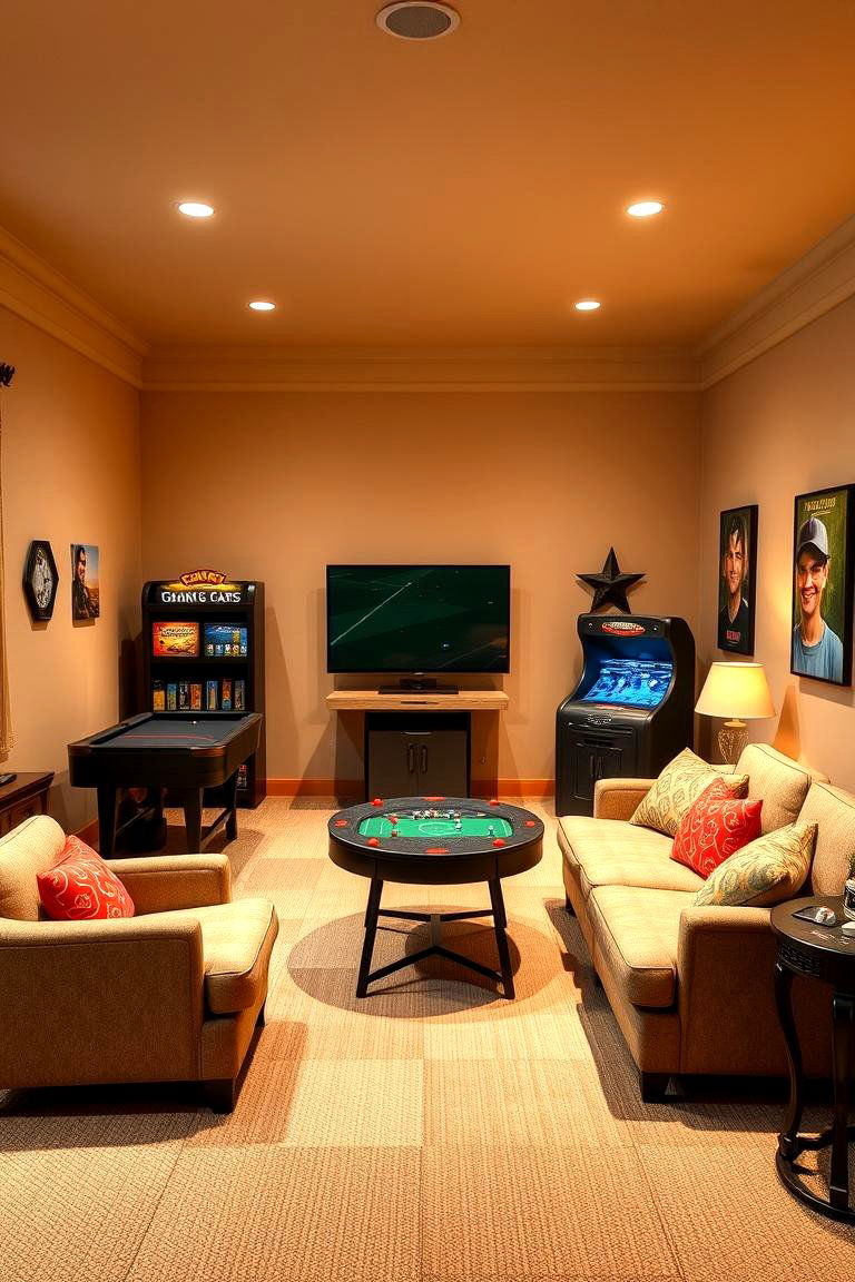 Warm Beige for a Subtle Cozy Ambience - 25 Game Room Paint Ideas