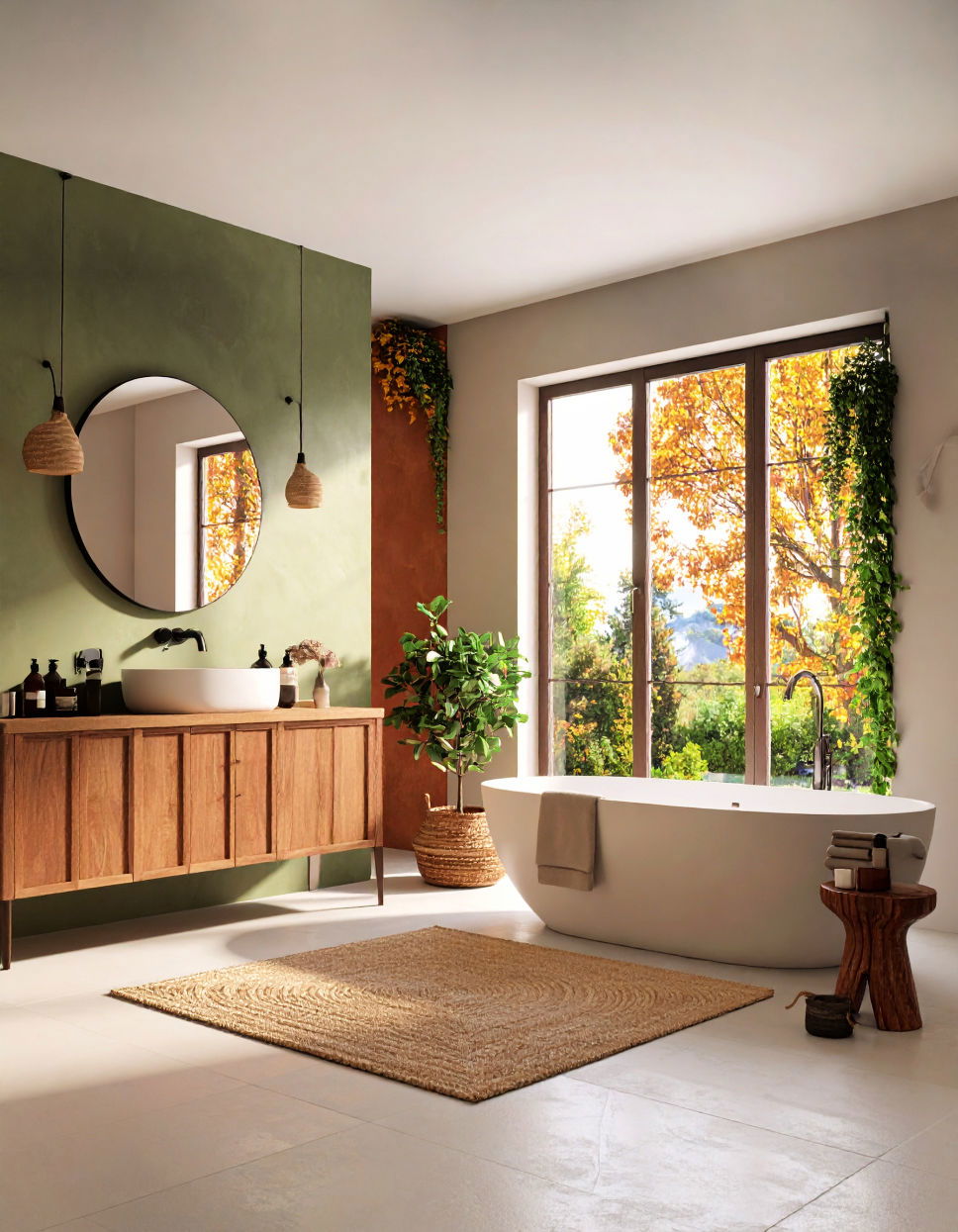 Warm Earthy Color Palette Tuscan Bathroom Ideas