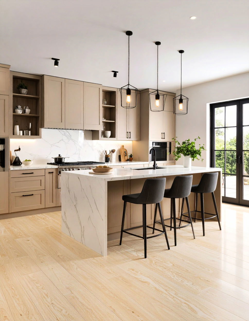 Warm Honey Travertine for Coziness Travertine Floor Kitchen Ideas