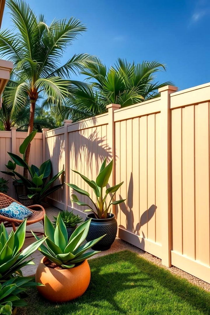 Warm Sand for a Beach Inspired Retreat - 25 Vinyl Fence Colors