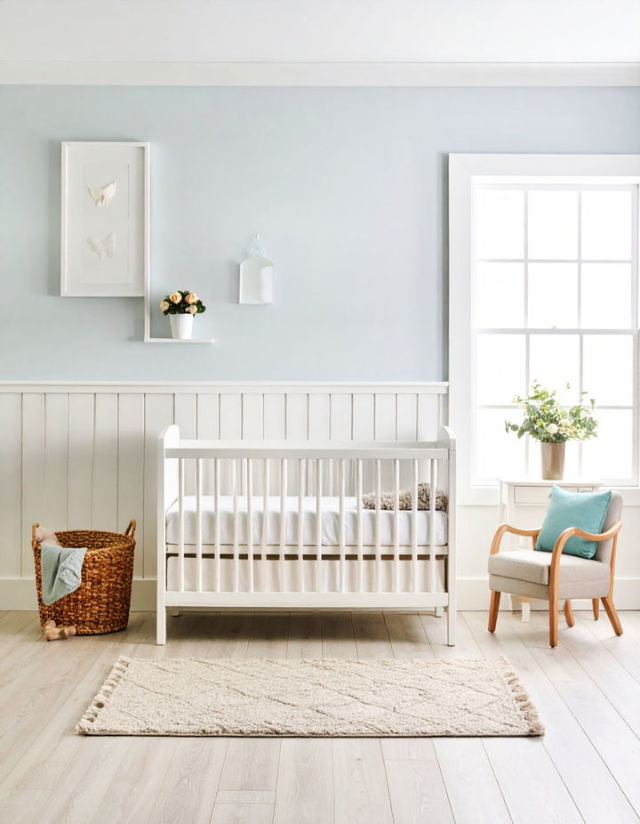 White Wainscoting for a Clean and Bright Look Wainscoting Nursery Ideas