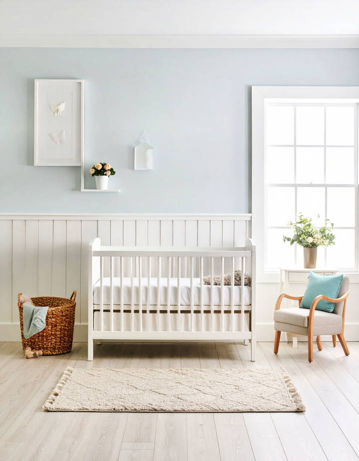 White Wainscoting for a Clean and Bright Look Wainscoting Nursery Ideas