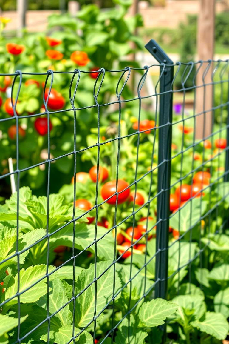 Wire Mesh Fencing for Garden Protection - 25 Farm Fence Ideas