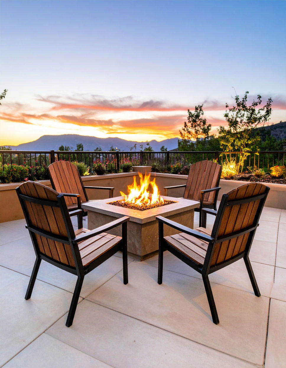 Wood and Metal Chairs