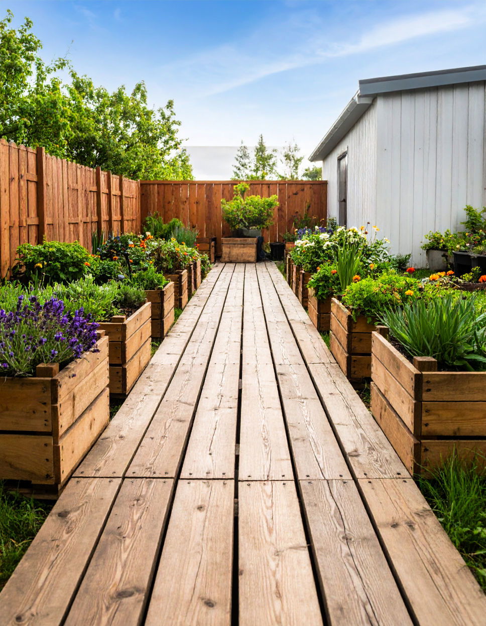 Wooden Crate Walkway Idea