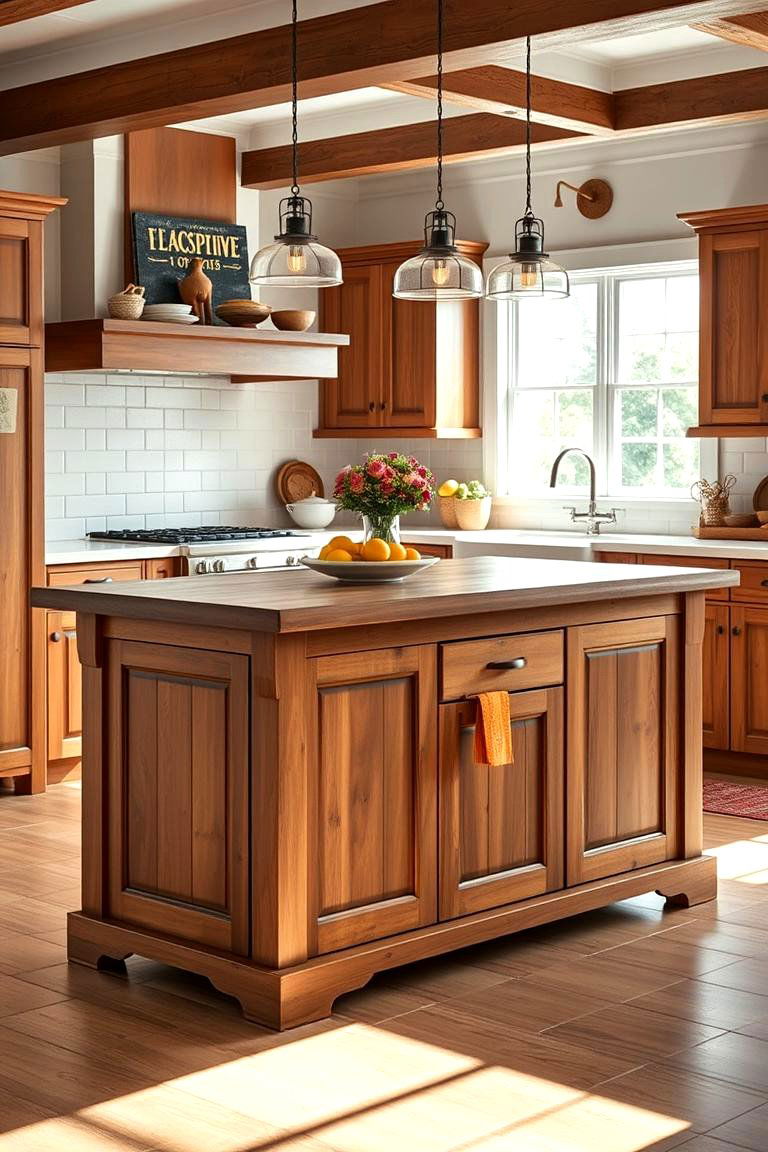 Wooden Kitchen Island - 25 Traditional Kitchen Ideas