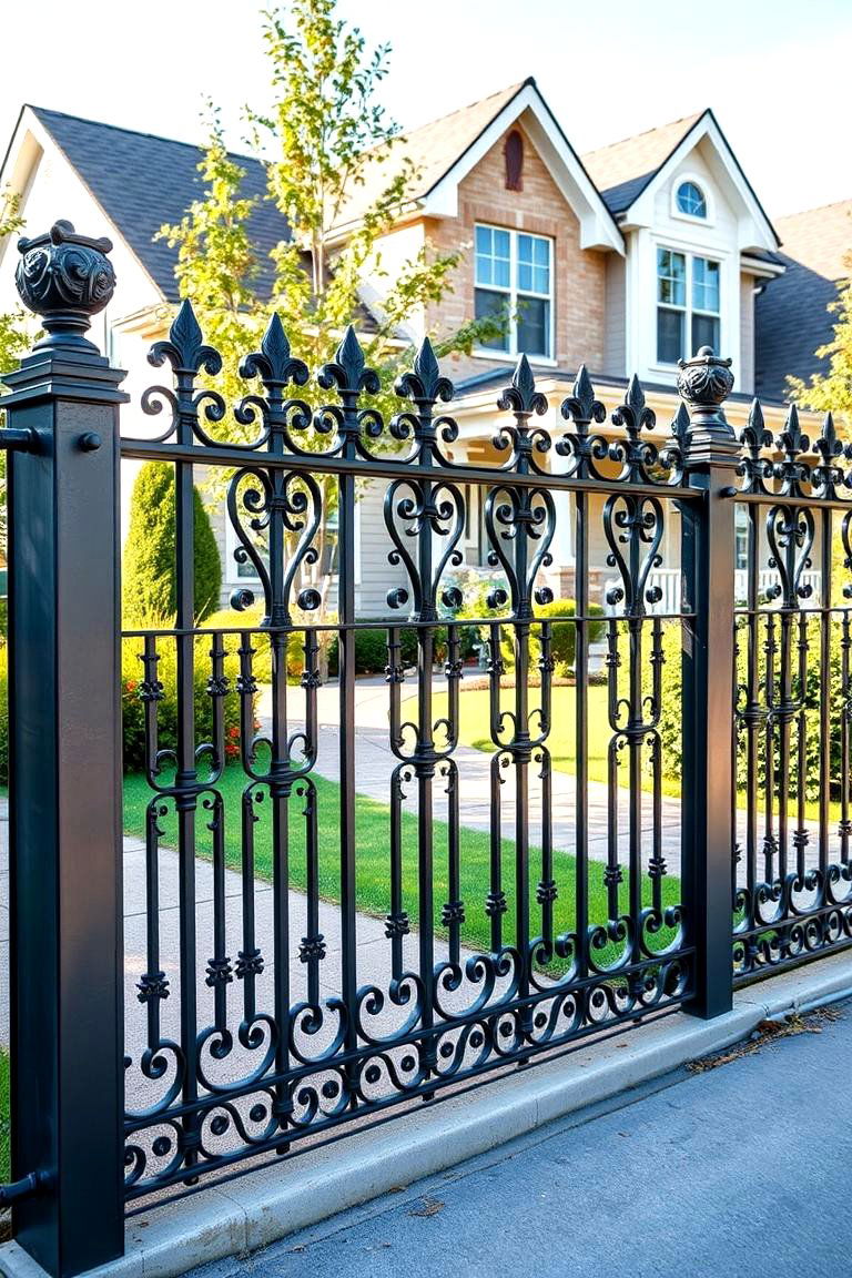 Wrought Iron Fences for Classic Elegance - 25 Types of Fences