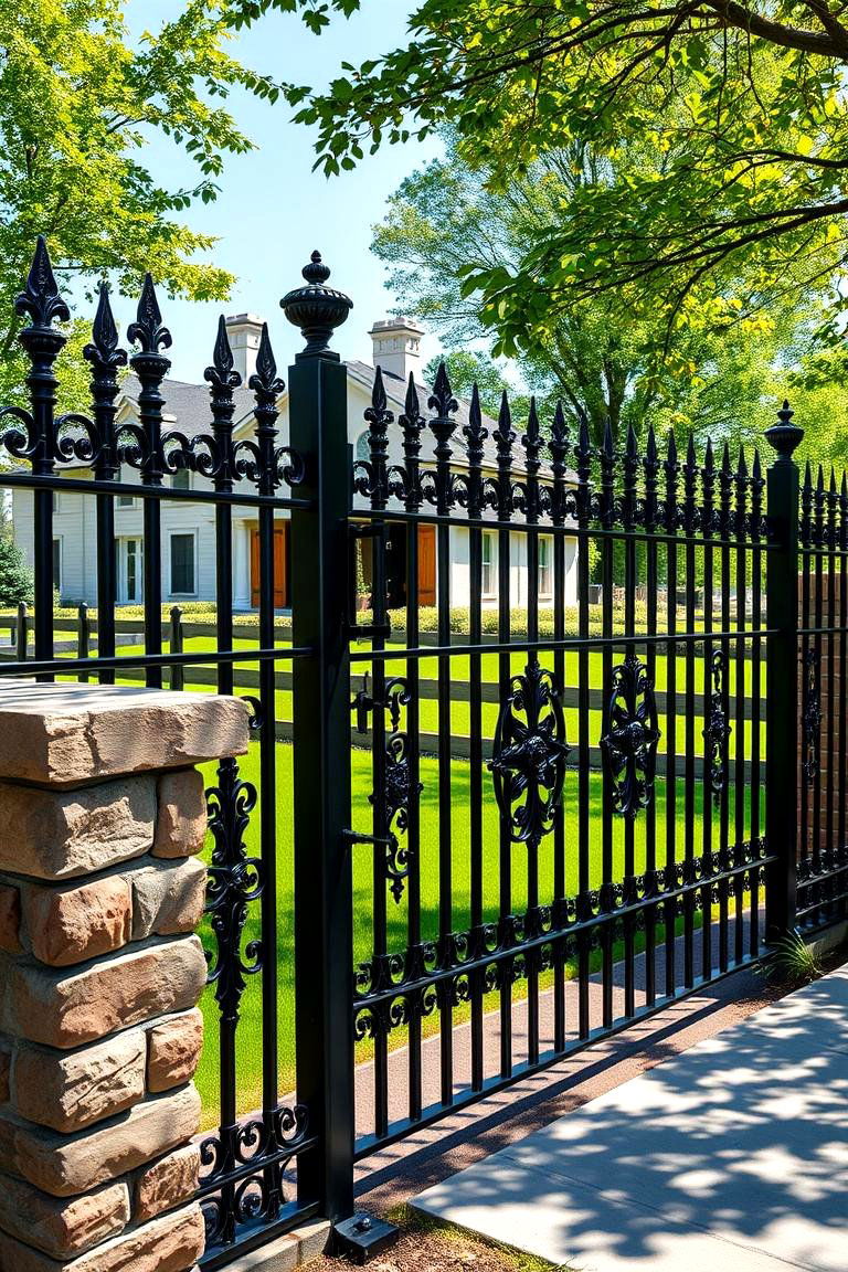 Wrought Iron Fencing - 25 Farm Fence Ideas