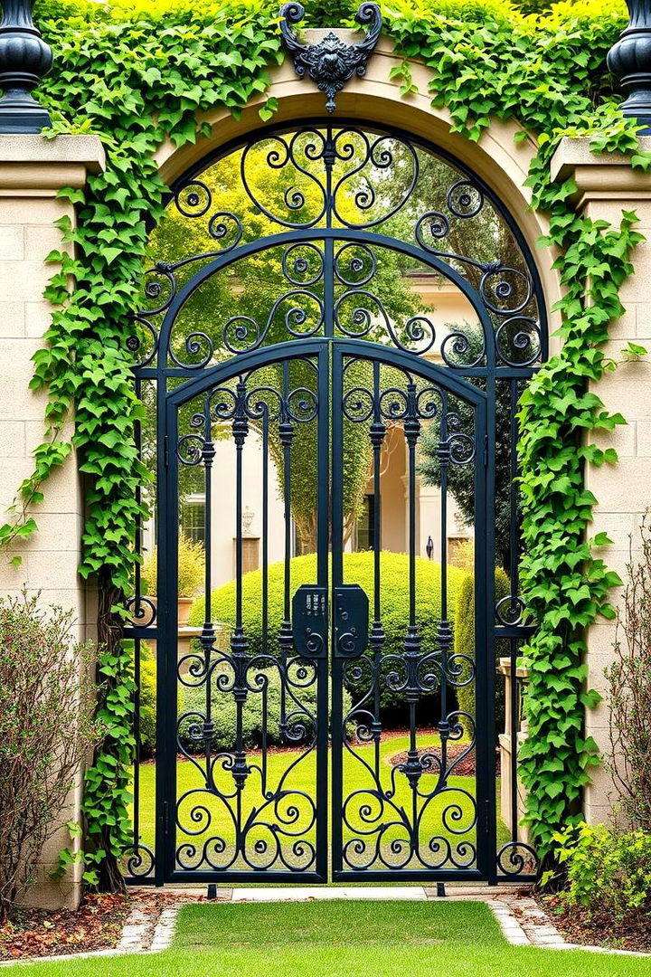 Wrought Iron Gates for Elegance and Security - 25 Vintage Garden Ideas