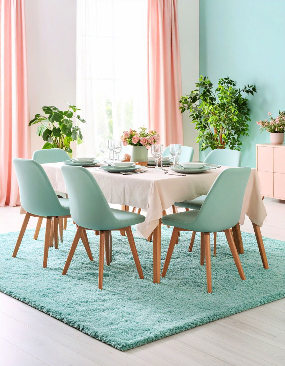 You said Soft Pastels for a Light Airy Dining Room