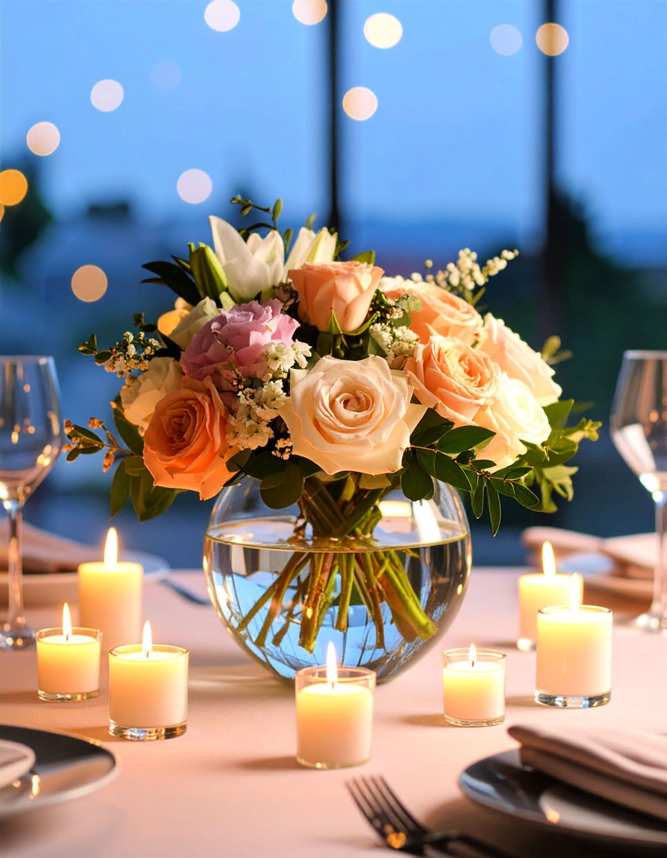 elegant Floating Floral Centerpiece