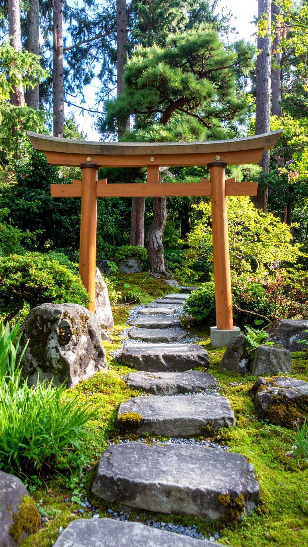 A Mini Torii Gate Marks a Symbolic Threshold - 25 bonsai garden ideas