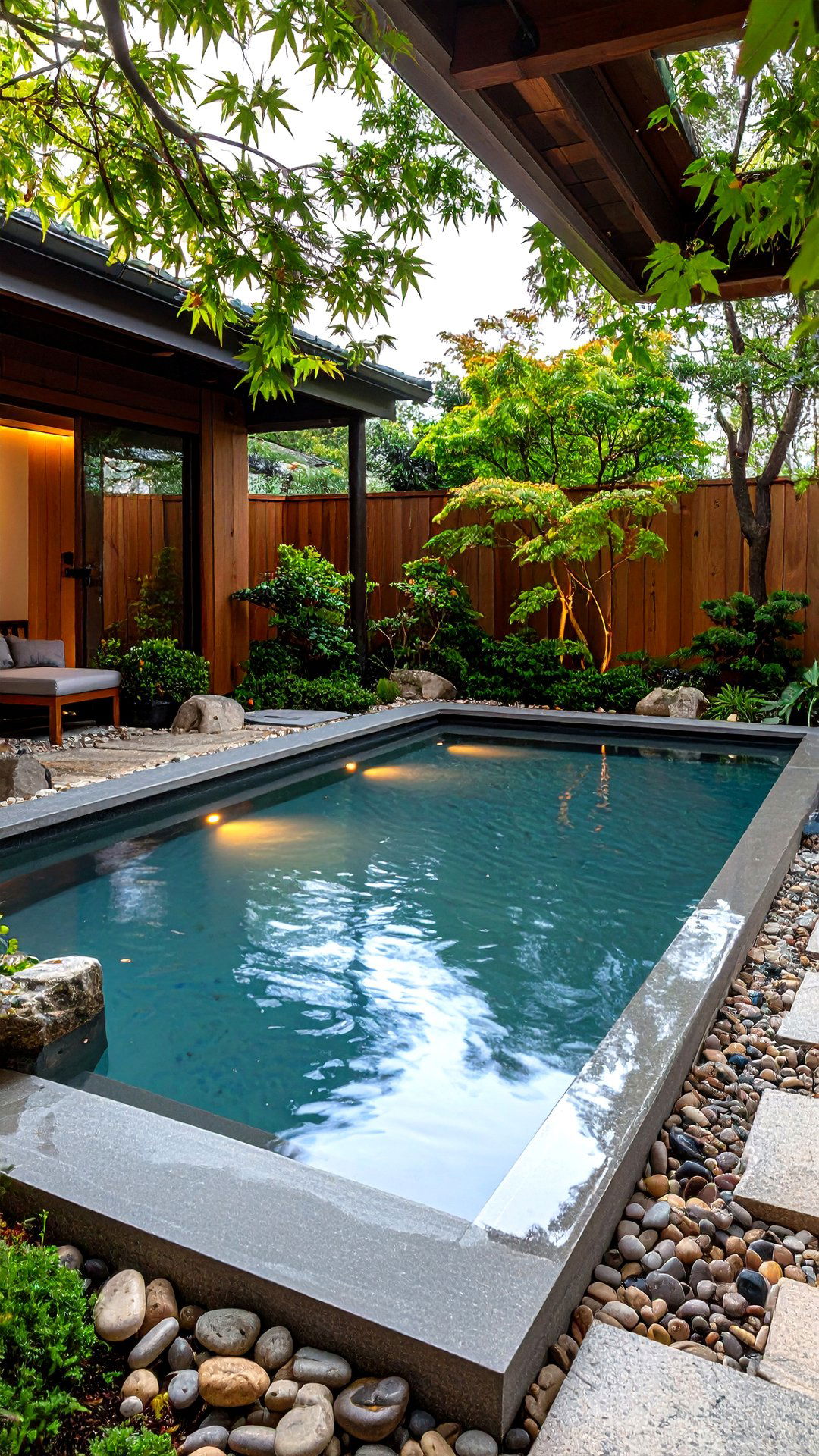 A Shallow Reflecting Pool Doubles Light and Serenity - 25 bonsai garden ideas