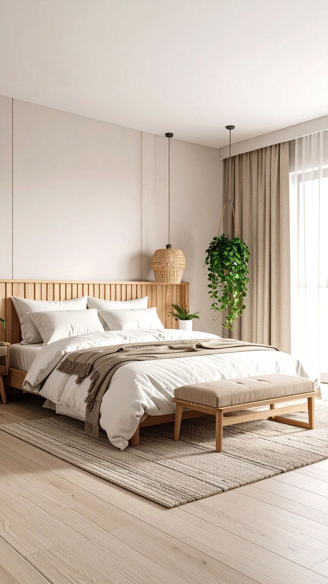A Single Thriving Plant - 25 minimalist bedroom ideas