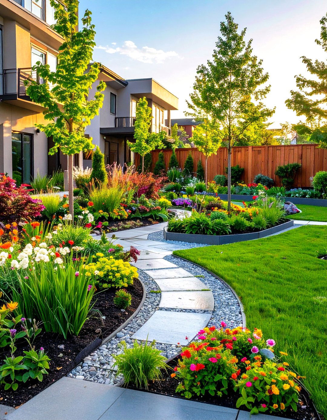 AI Rain Garden Placement for Stormwater Management in Landscape Design - 25 ai landscape design ideas