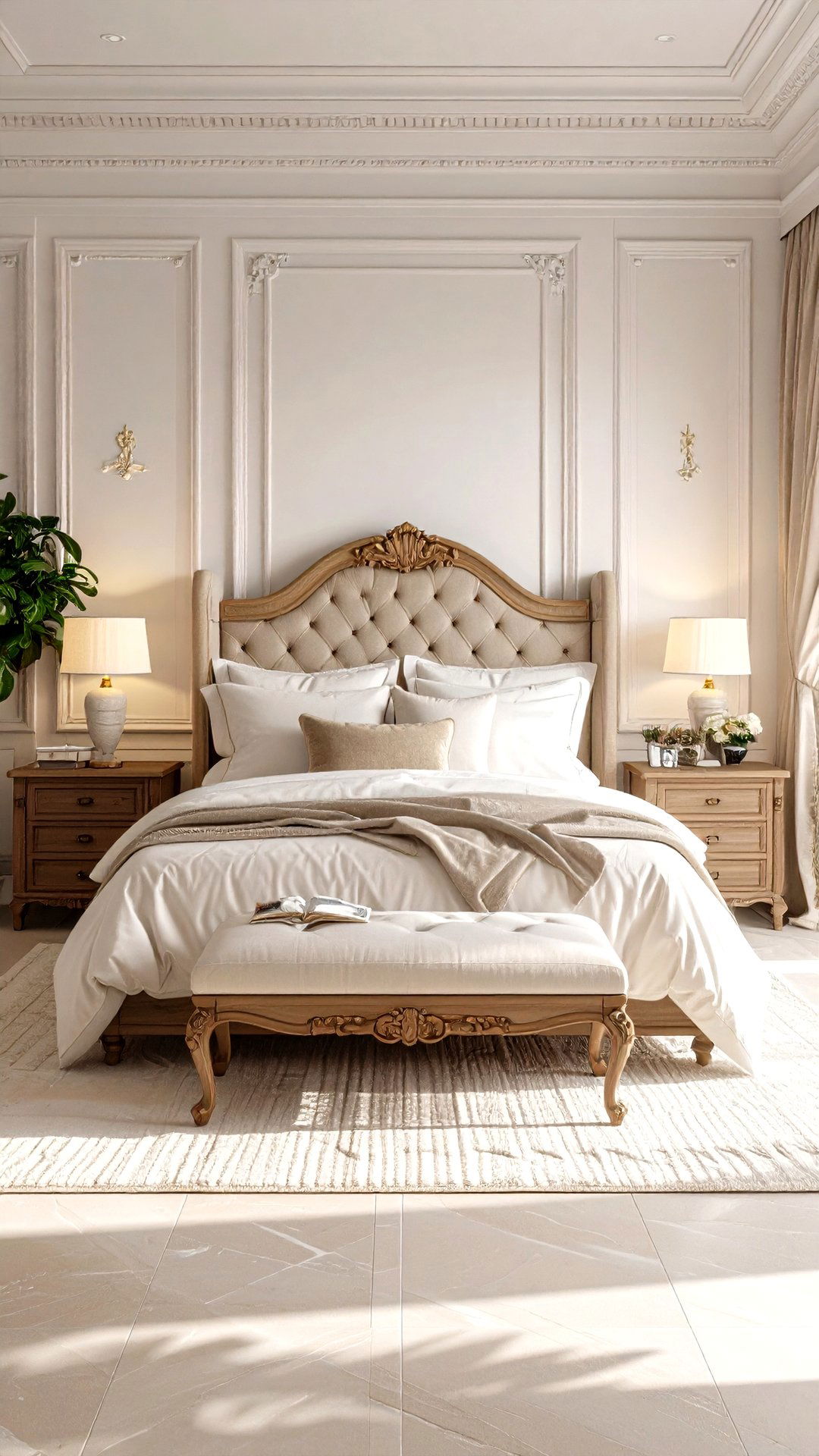Acanthus Leaf Carving Greek Bedroom Detail - 25 greek bedroom design ideas