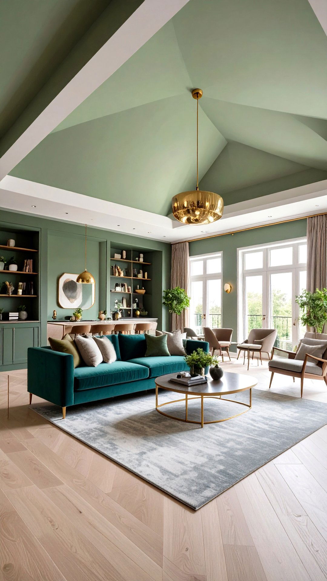 Accent Color Cathedral Ceiling Splash - 25 cathedral ceiling ideas