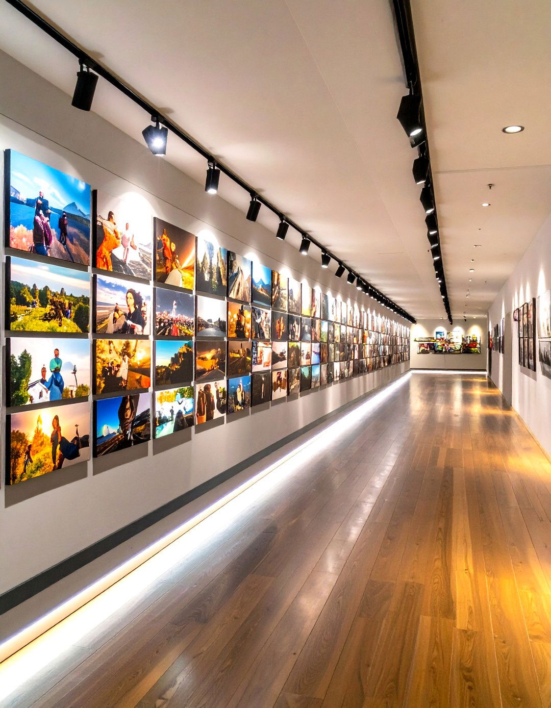 Accent LED Picture Rails to Highlight Photos - 25 aesthetic room ideas with led lights