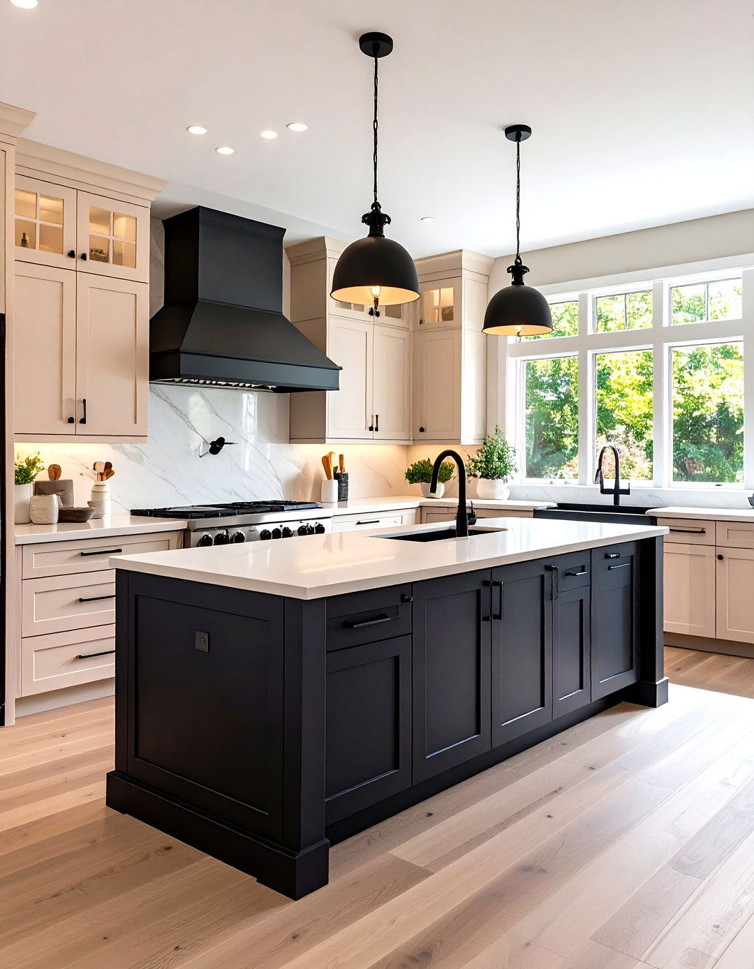 Accent with Matte Black Hardware for Flair - 25 parallel modular kitchen design ideas