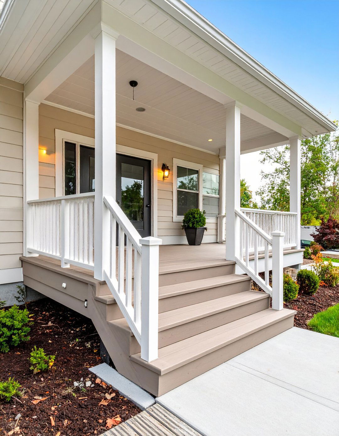 Accessible Covered Porch with Gentle Slope Ramp - 25 covered porch ideas