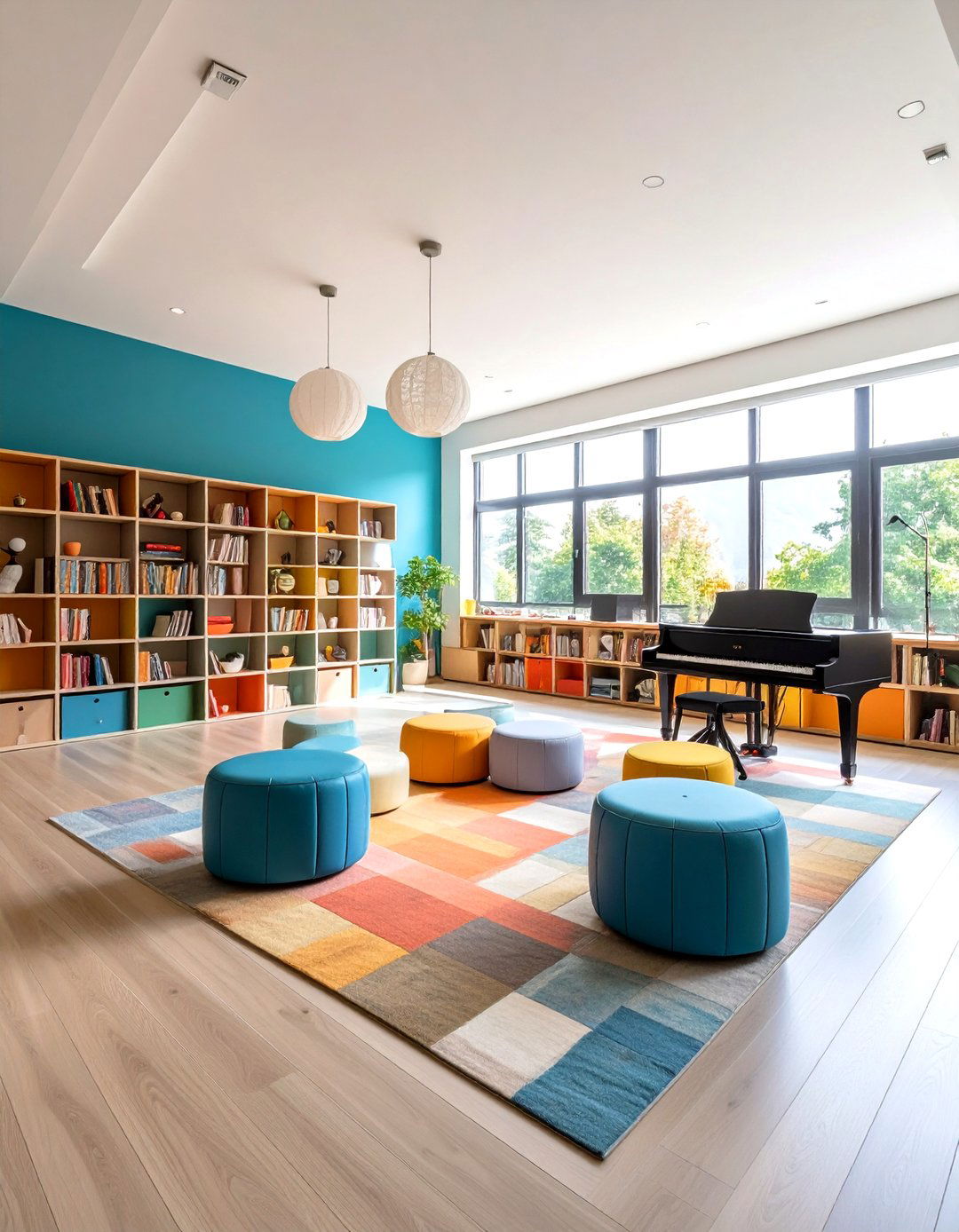 Accessible Open Plan Family Jam Music Room - 25 music room ideas
