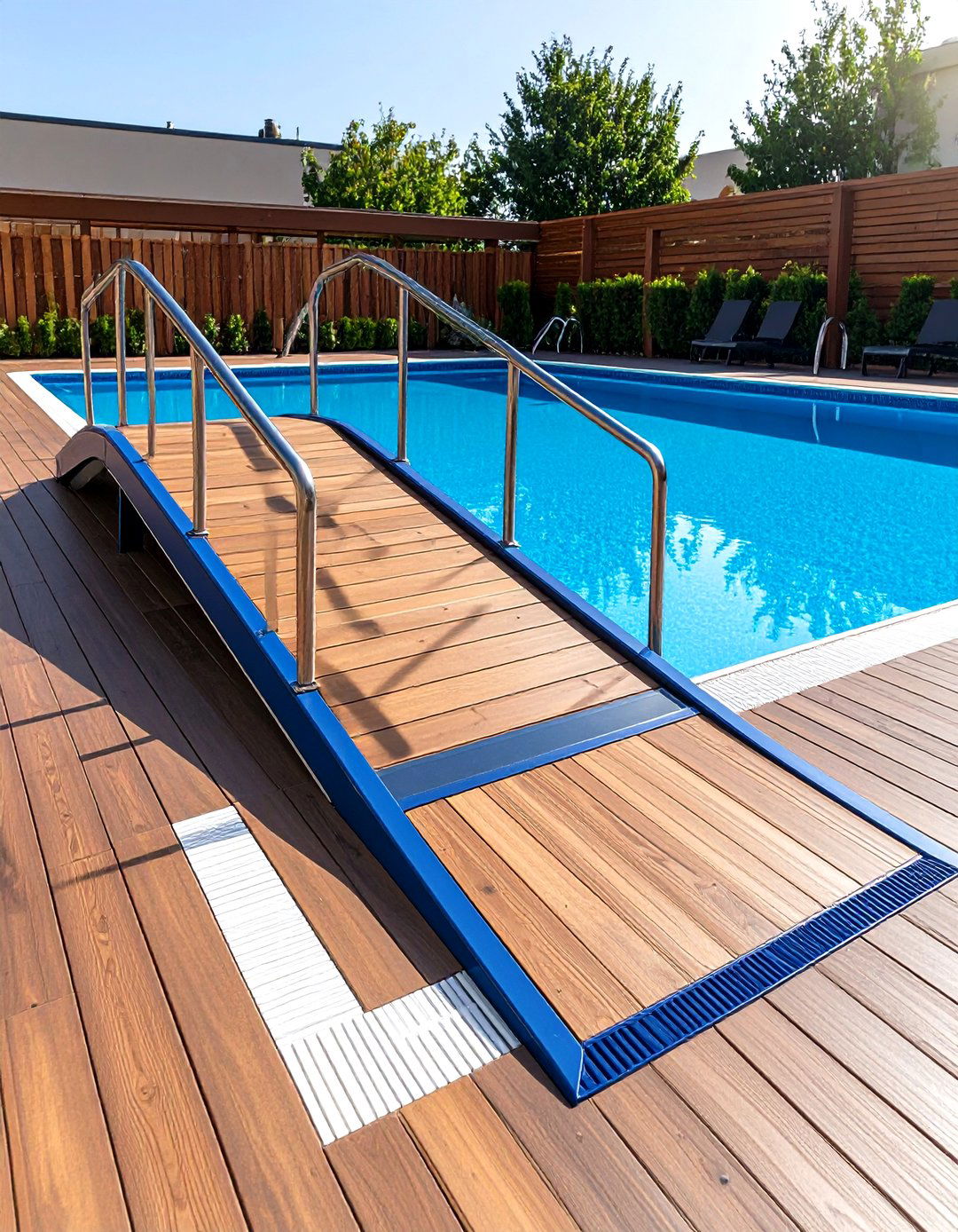 Accessible Pool Deck with Ramp Entry - 25 above-ground pool with deck ideas