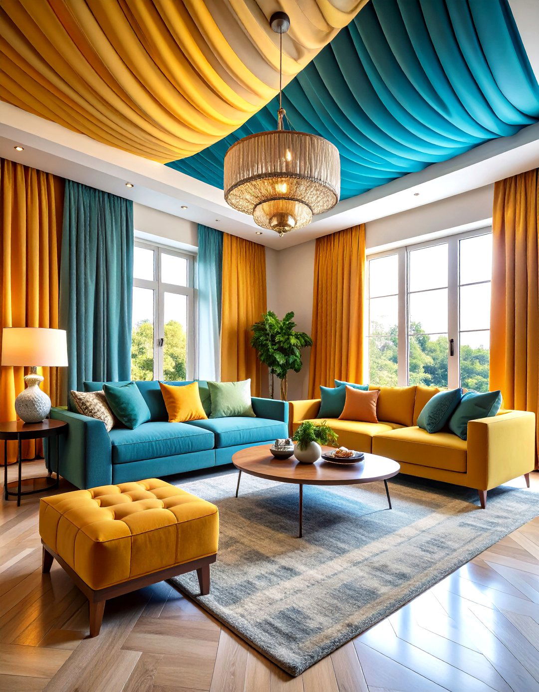 Acoustic Panels Or Drapery To Reduce Echo - 25 open concept vaulted ceiling living room ideas