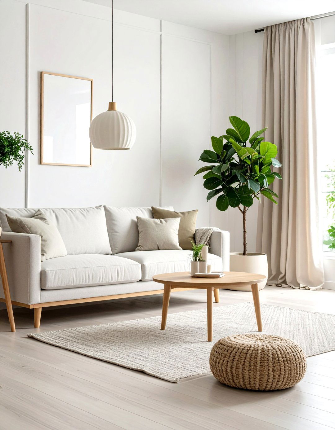 Add One Statement Plant for Biophilic Calm - 25 minimalist apartment ideas