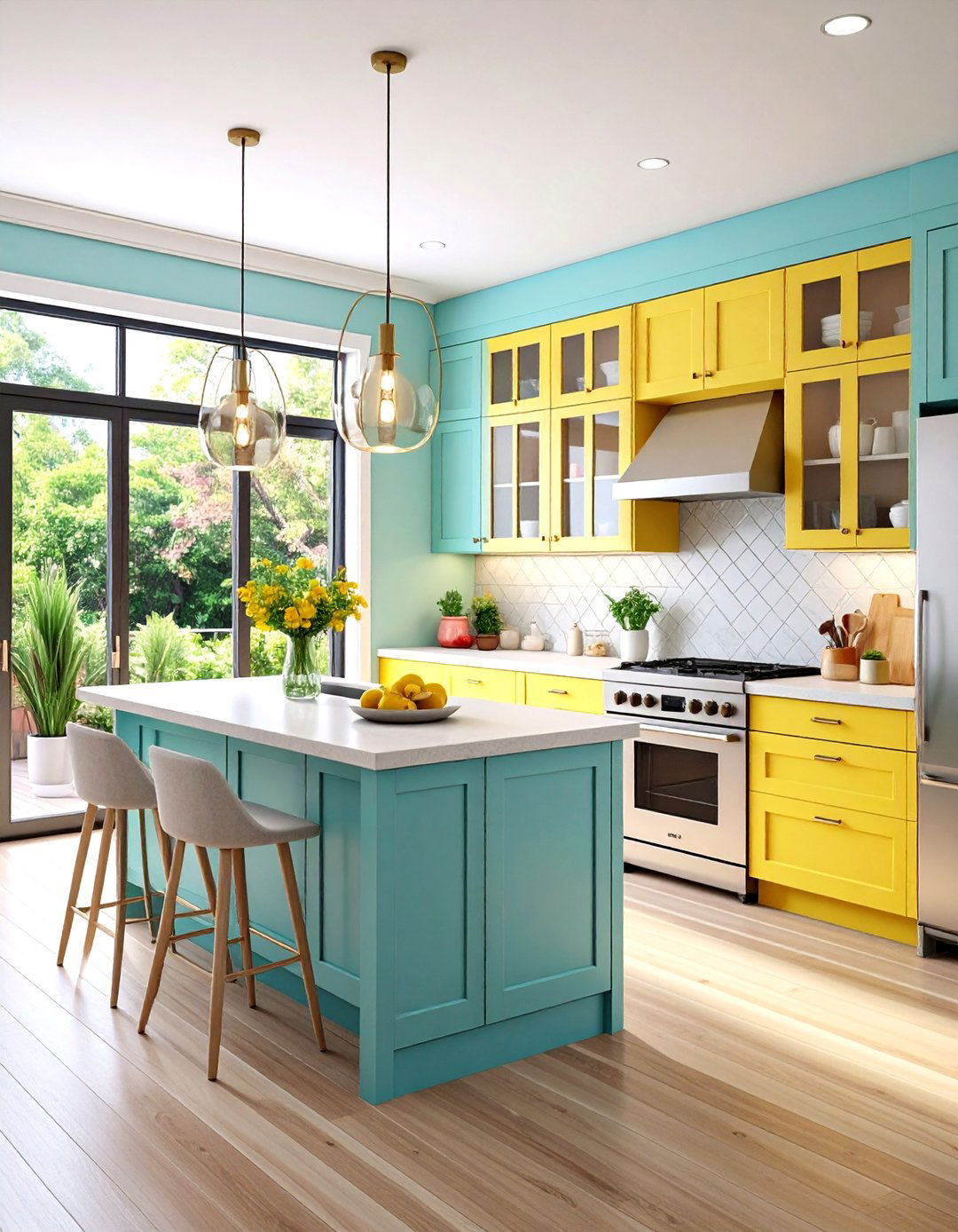 Add Sliding Glass Panels for Flexible Privacy - 25 open kitchen ideas