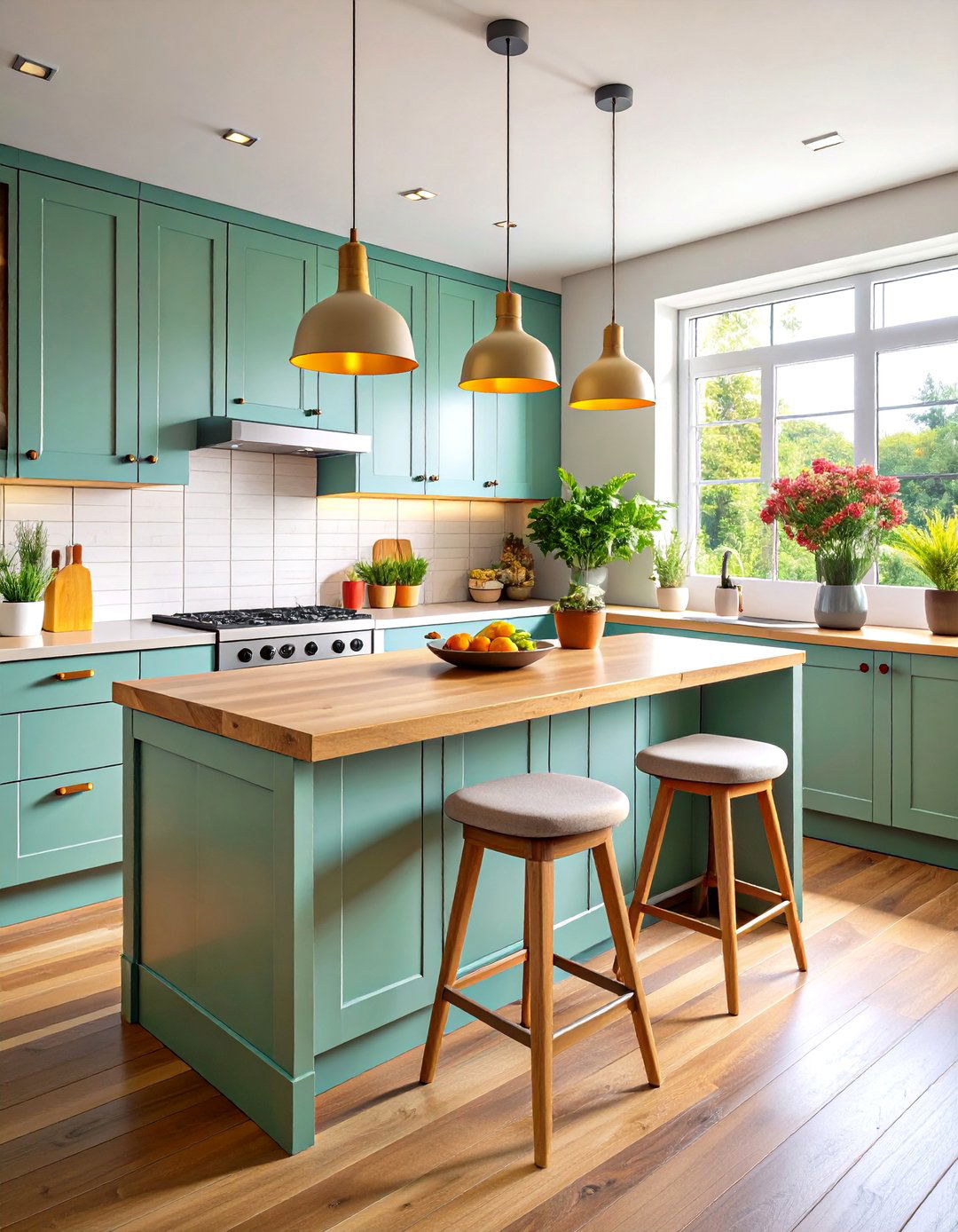 Add a Slim Breakfast Ledge at the Window - 25 parallel modular kitchen design ideas