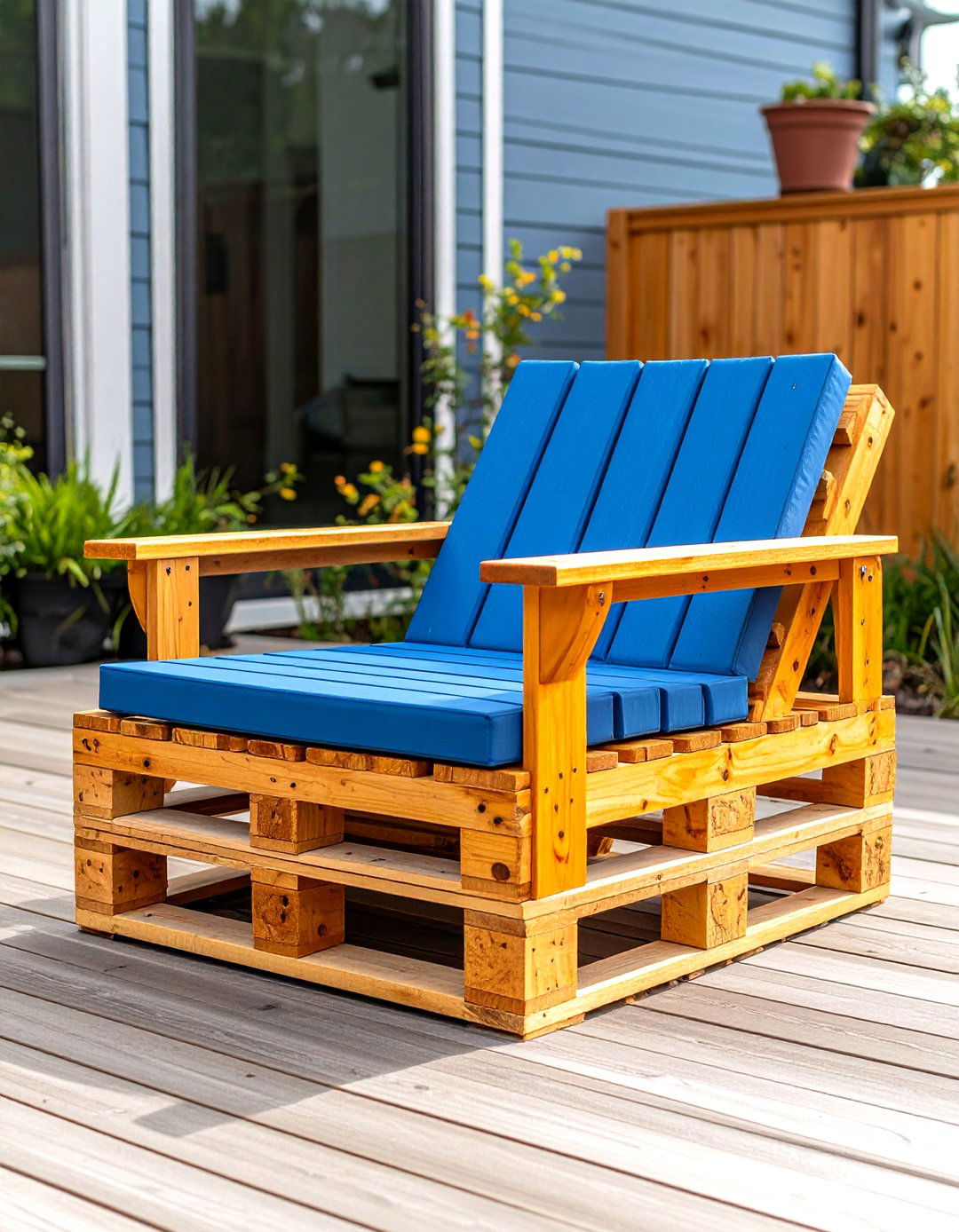 Adjustable Pallet Lounge Chair - 25 pallet furniture ideas