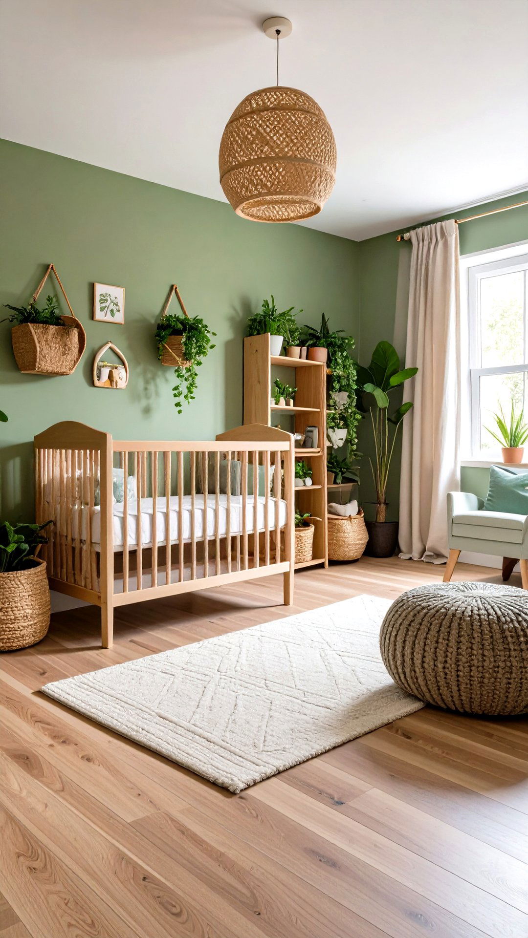 Air Purifying Plant Pockets Green Nursery - 25 green nursery ideas