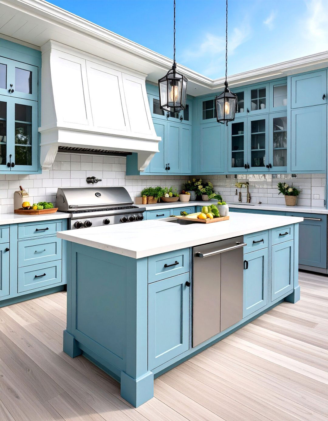 All Weather Stucco and Steel Combo - 25 Stucco Outdoor Kitchen Ideas